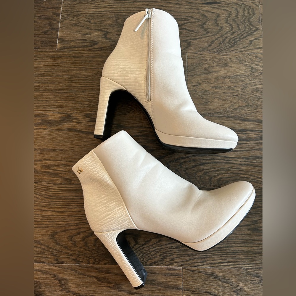 Leather Calvin Klein Booties